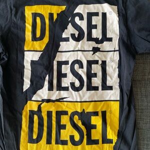 Diesel Black and Yellow Logo Tee